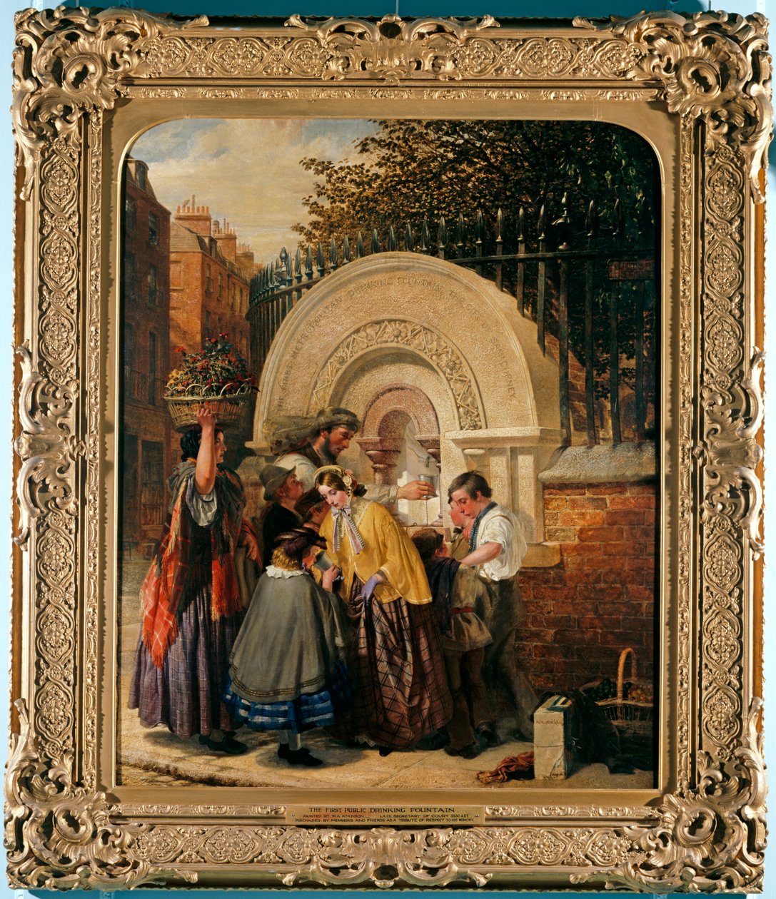 Den første offentlige drikkefontæne, 1859-60 af W. A. Atkinson