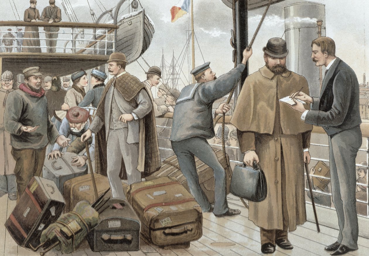 Går ombord i Tilbury, fra 