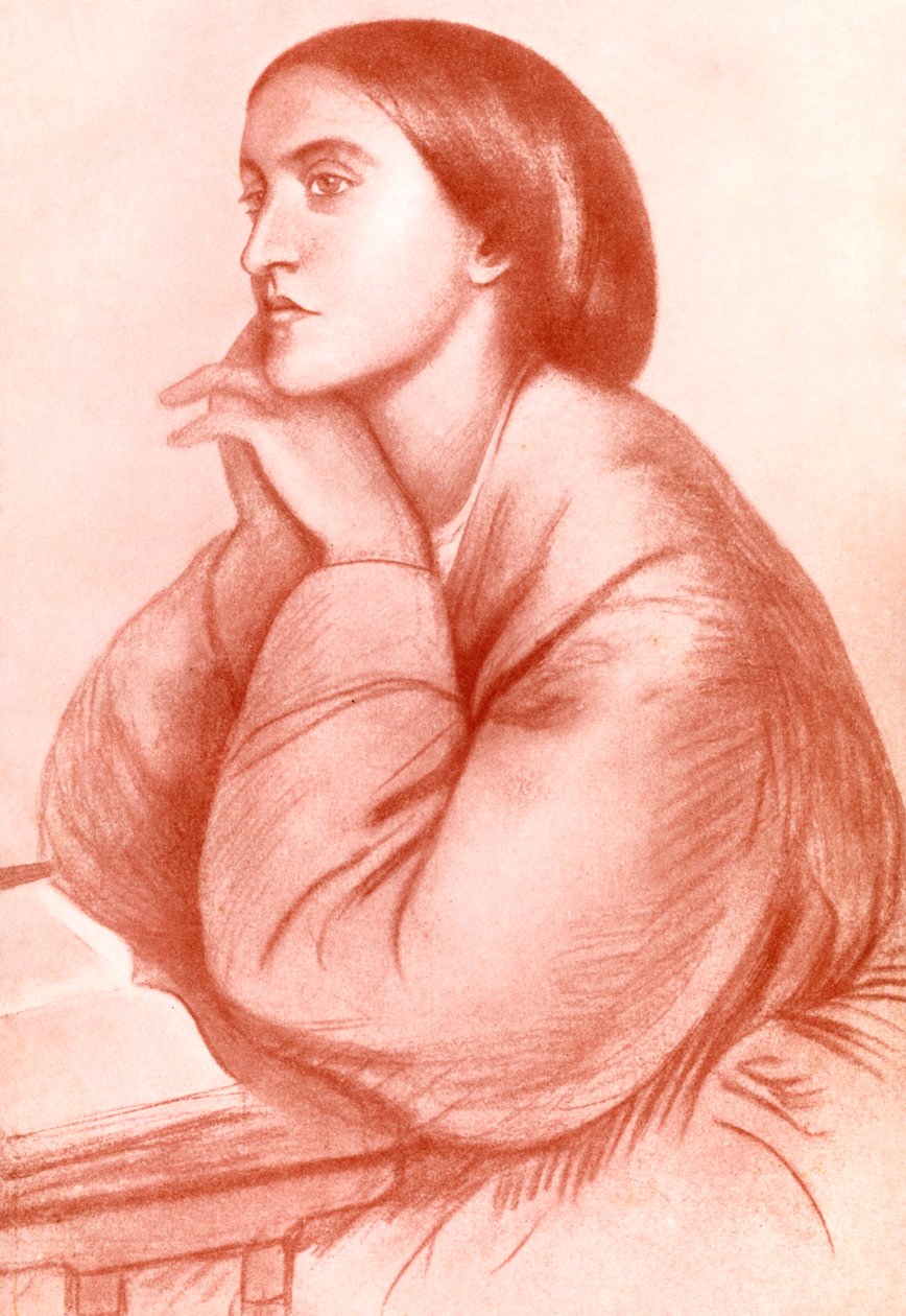 Christina Georgina Rossetti, engelsk digter, 1912. af WA Mansell