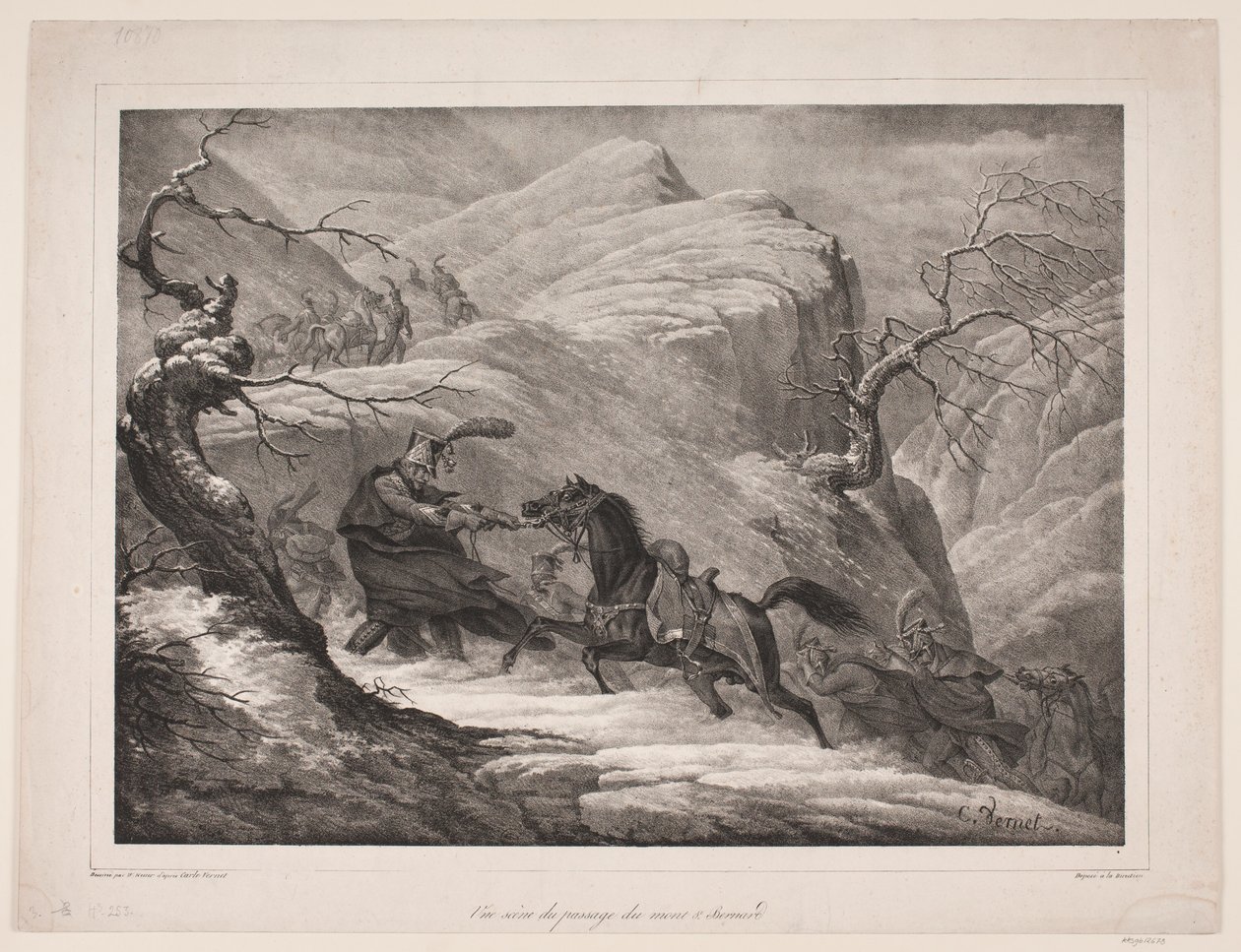 En scene fra Mount St. Bernard Pass af WIlhelm Heuer