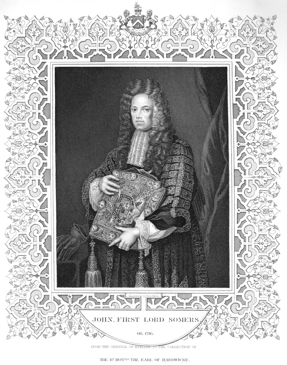 Portræt af John, 1st Lord Somers af W.T. Mote