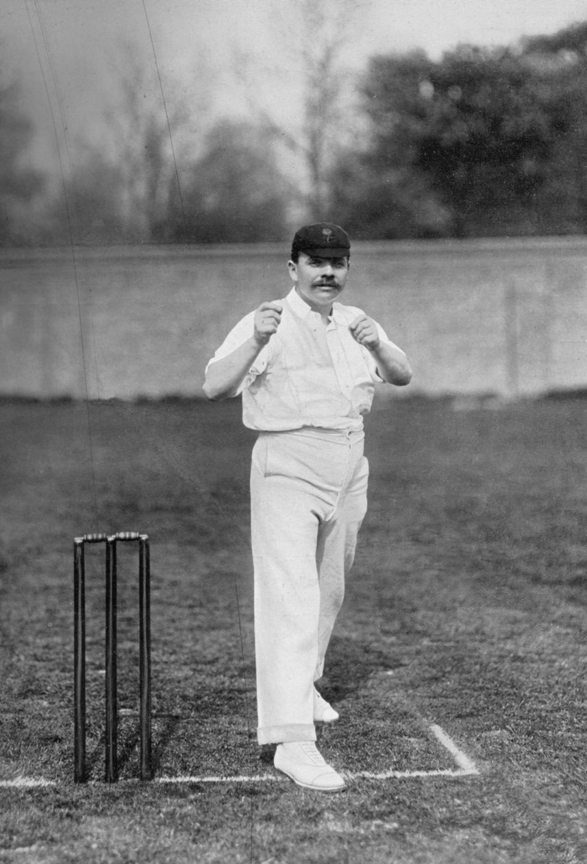 Johnny Briggs, cricketspiller fra Lancashire og England, c1899. af William Albert Rouch