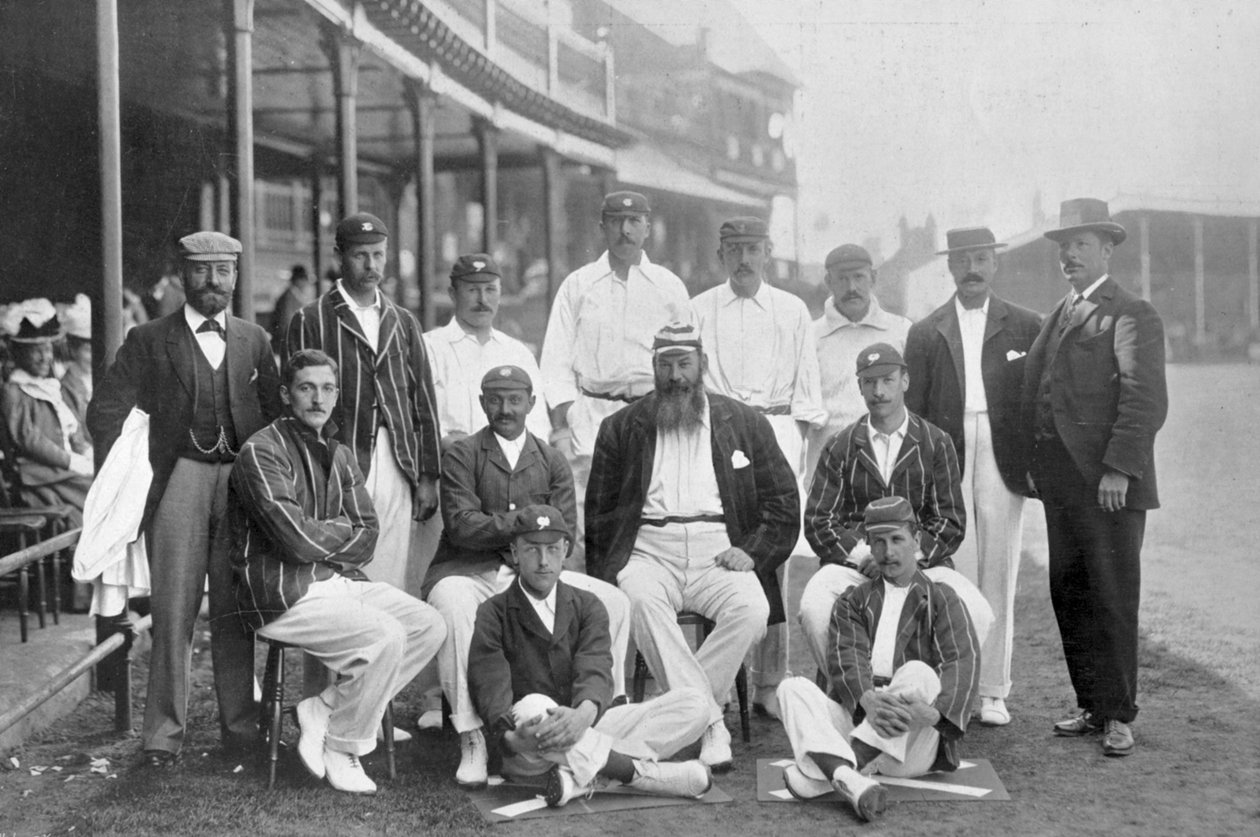 England Test cricket XI i Nottingham, Nottinghamshire, 1899. af William Albert Rouch