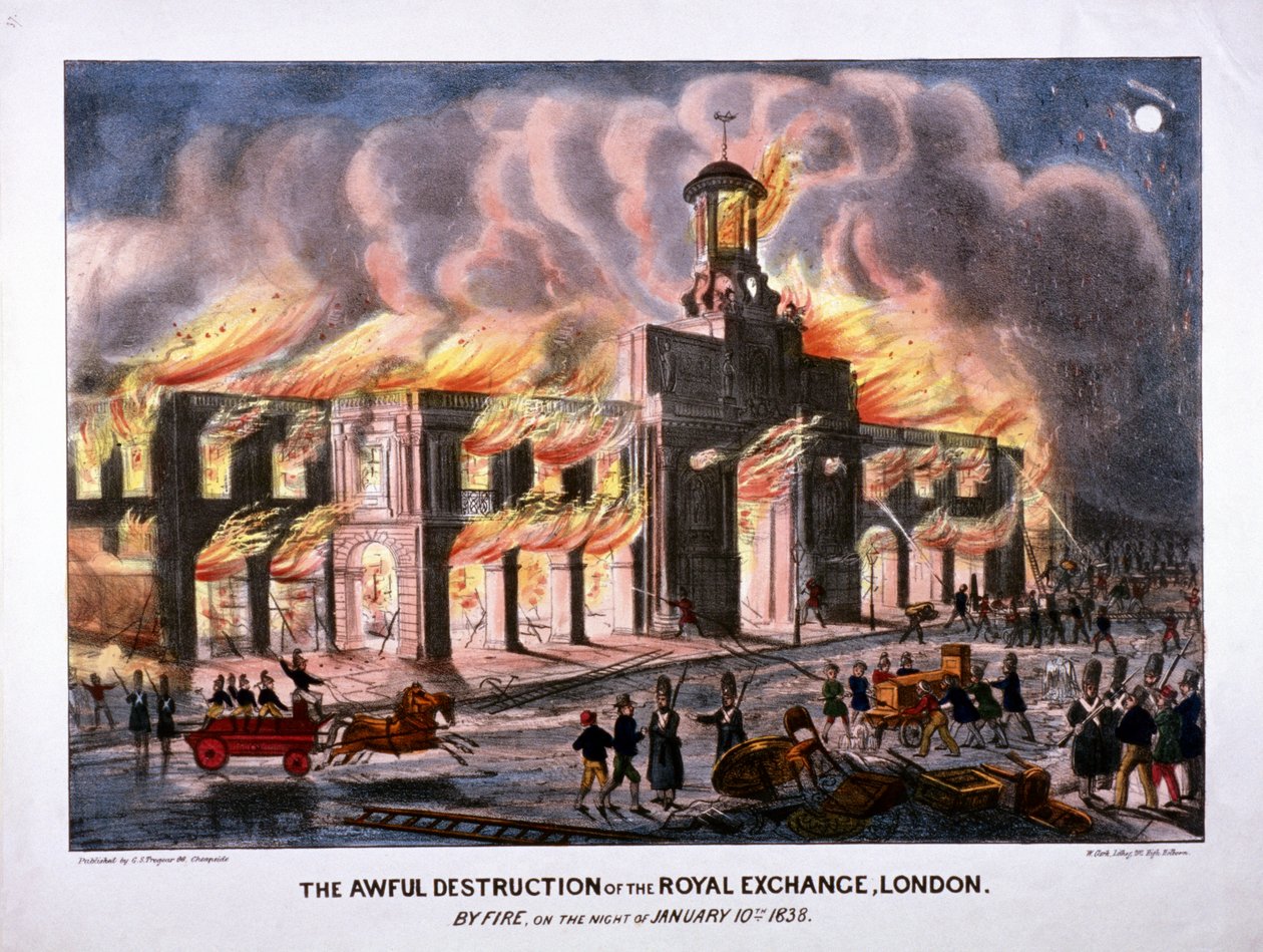Royal Exchange 2nd brand, London, 1838 af W Clerk