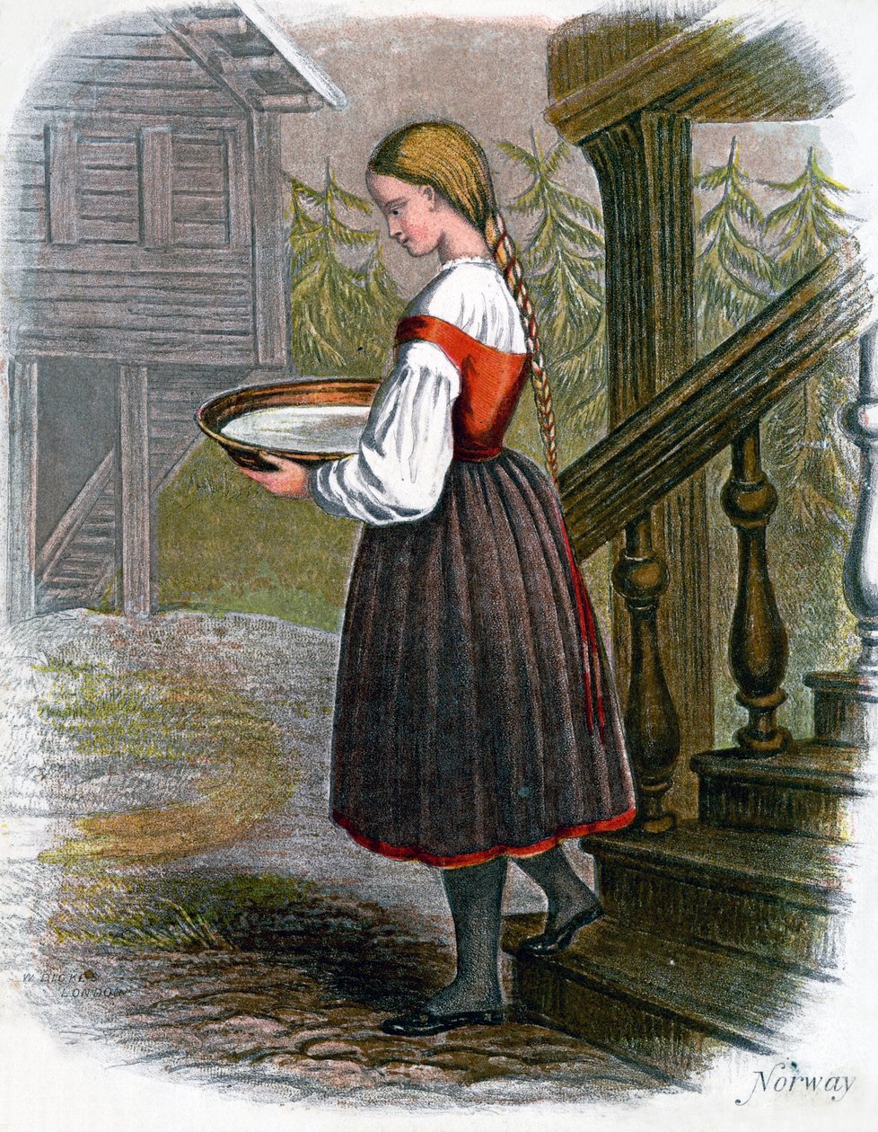 Norsk Bondepige, 1809. af W. Dickes