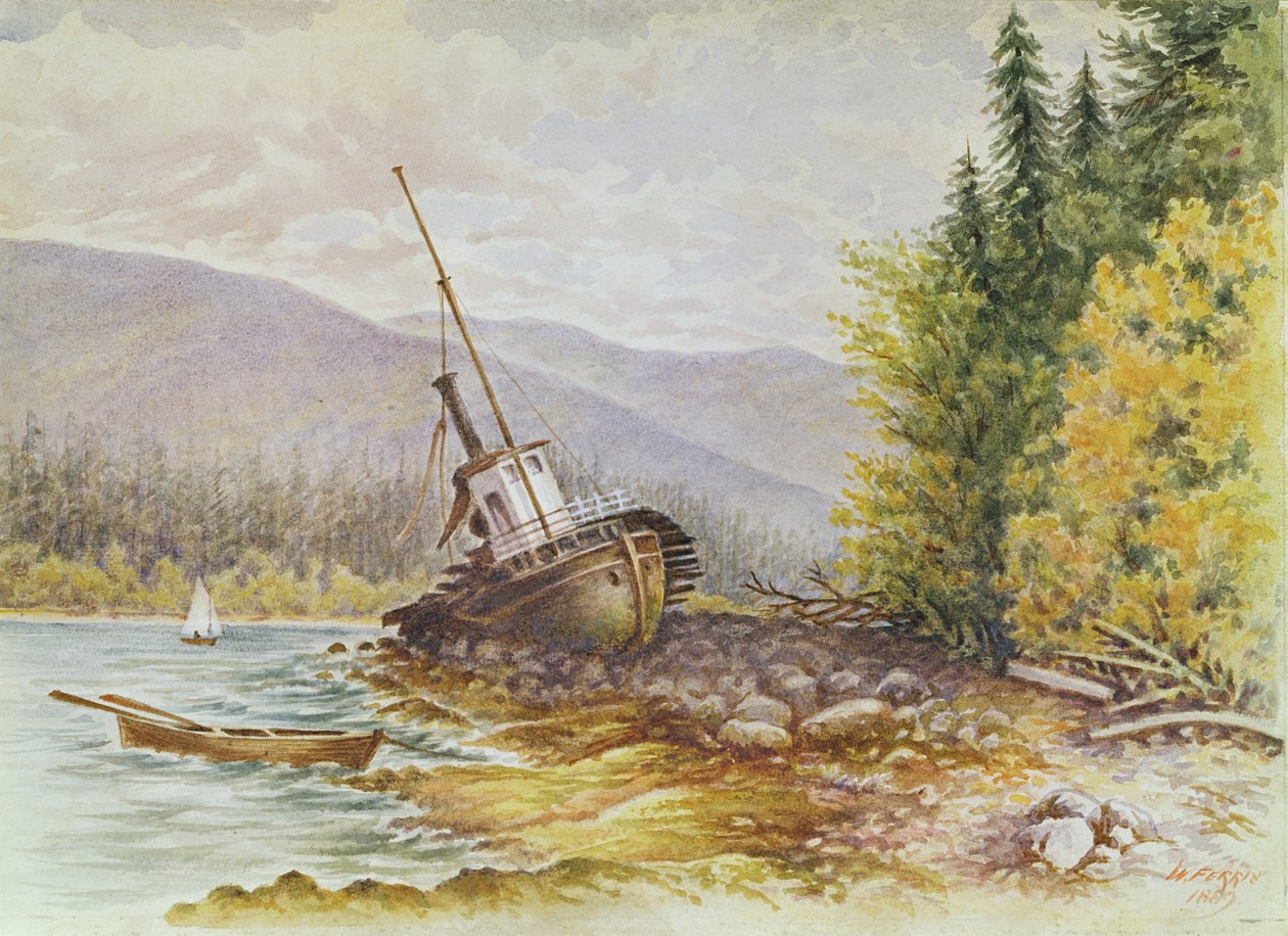S.S. Beaver, da hun lå på vej ind i Burrard Inlet af W. Ferris