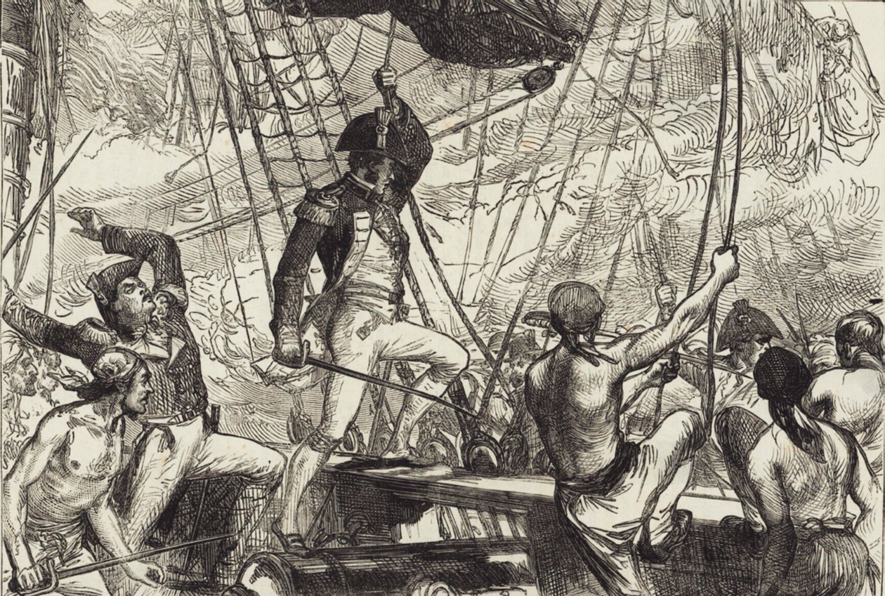Søkamp (litho) af John Ward Dunsmore
