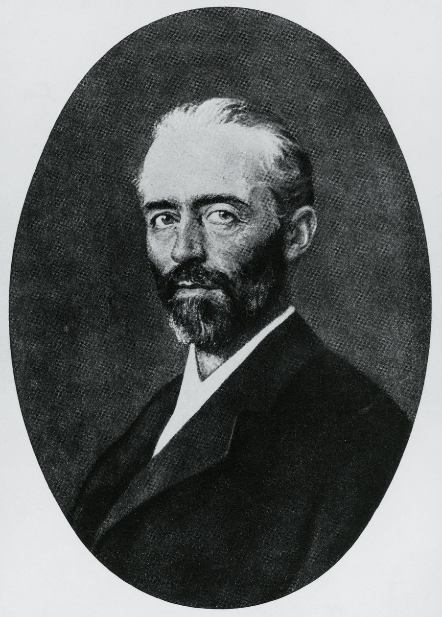 Portræt af Emil Theodor Kocher (1841-1917), schweizisk læge, Nobelprisen i medicin i 1909, gravering af John Ward Dunsmore