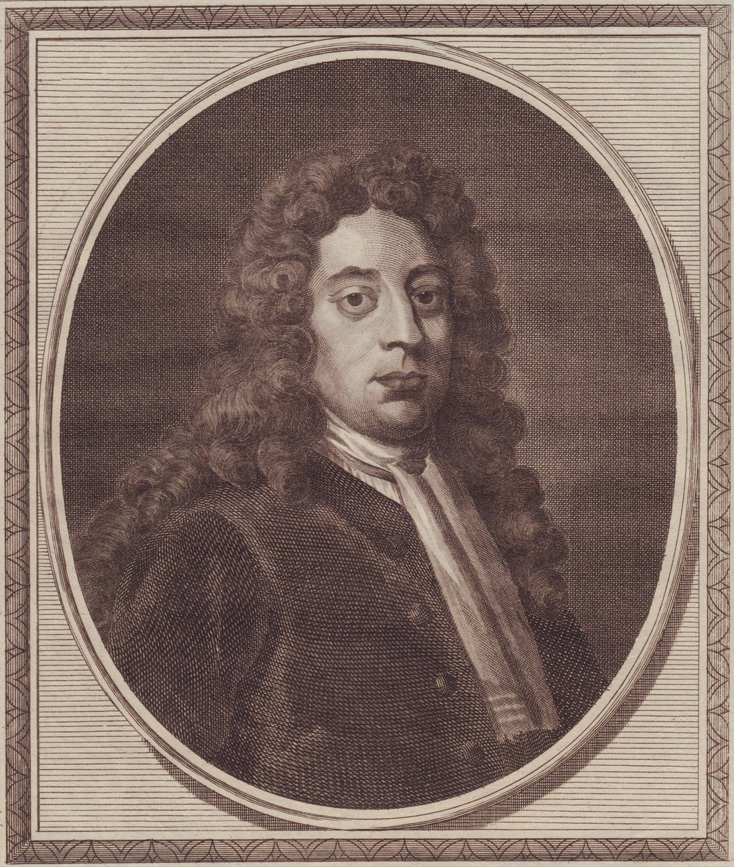 Portræt af engelsk admiral George Byng af John Ward Dunsmore