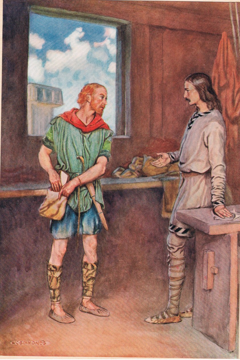 En sømand giver Horatio et brev fra Hamlet, fra 