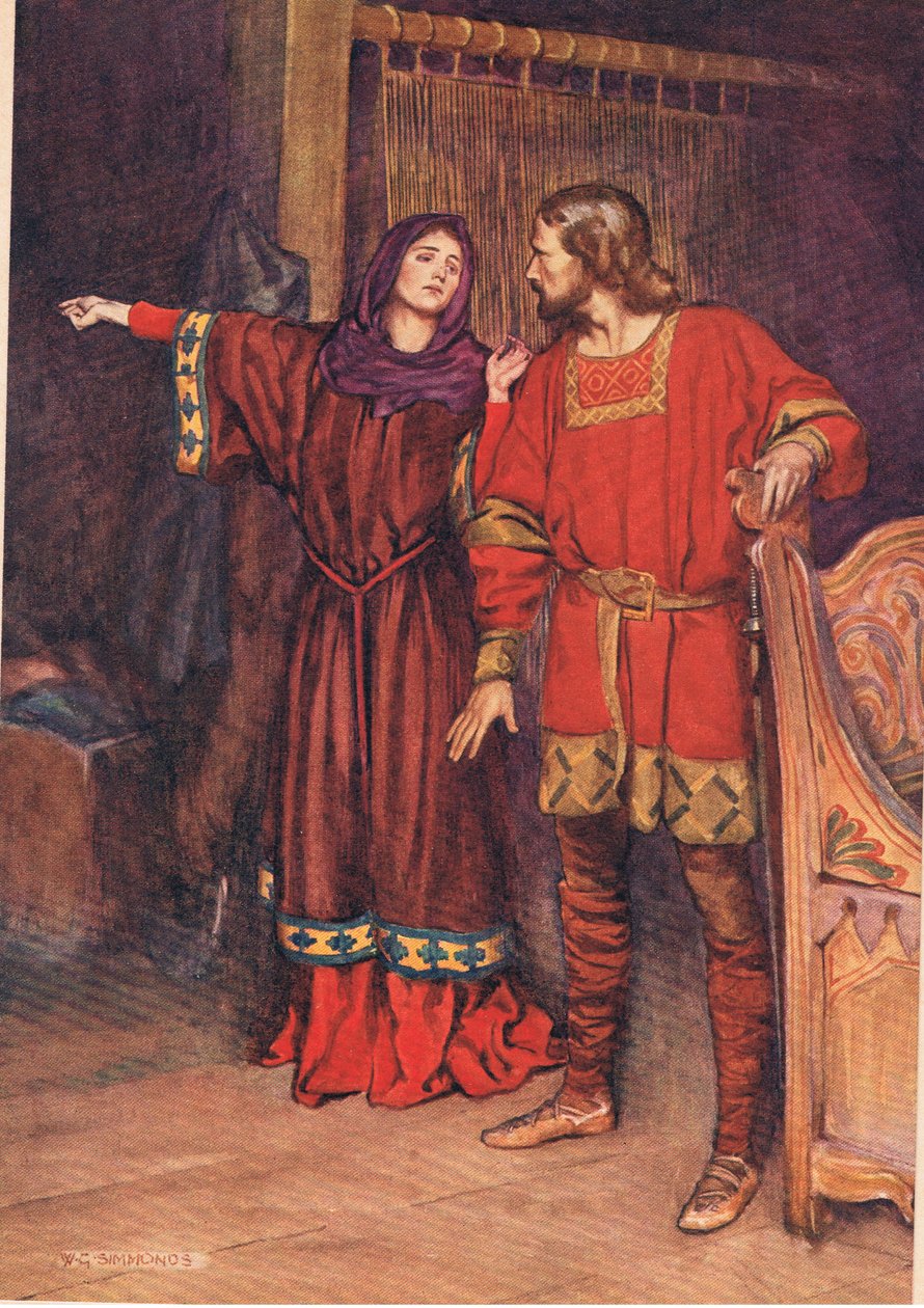 Gertrude afslører, at Hamlet har dræbt Polonius, fra 