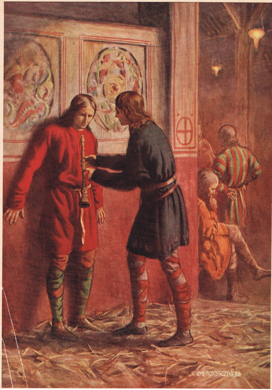 Hamlet forsøger at få Guildenstern til at spille en pibe, fra 