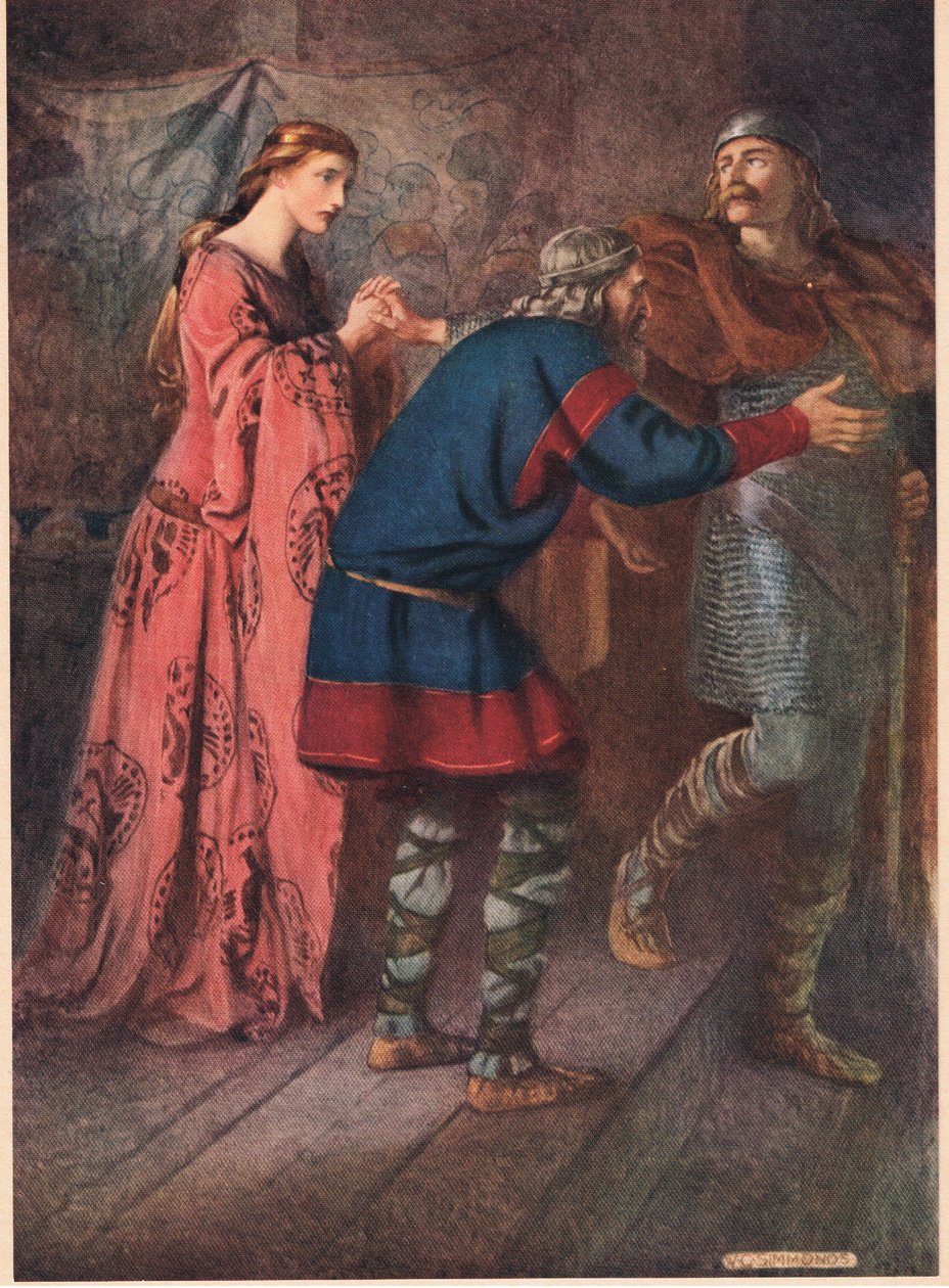 Laertes siger farvel til sin søster Ophelia, fra 