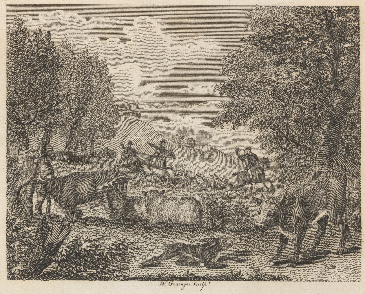 Haren og mange venner af W. Grainger