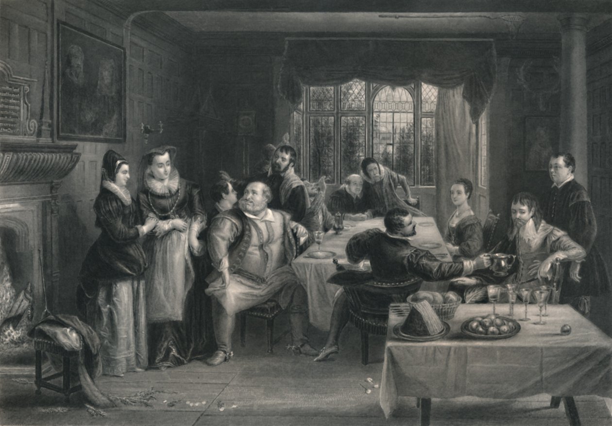 Falstaff og hans venner The Merry Wives of Windsor, c1870 af W. Greatbatch