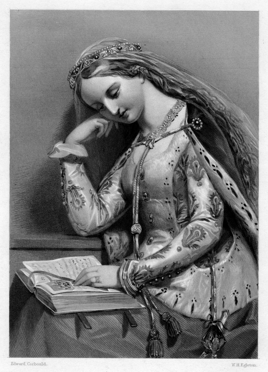 Elizabeth af York, dronningkonsort af kong Henry VII af England, 1800-tallet. af W. H. Egleton