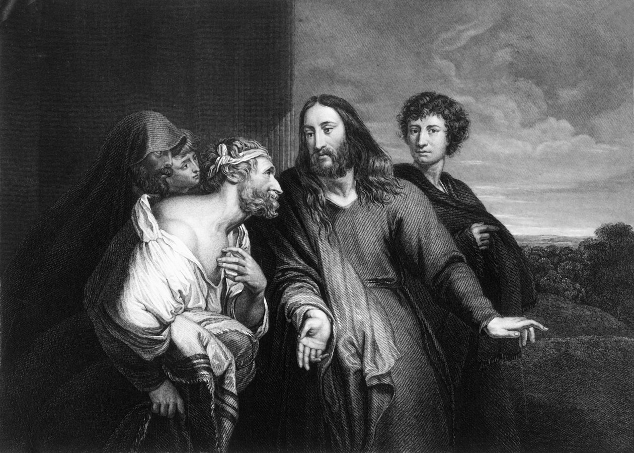 Jesus sagde: Var der ikke ti rensede, men hvor er de ni, midten af det 19. århundrede. af W. H. Egleton