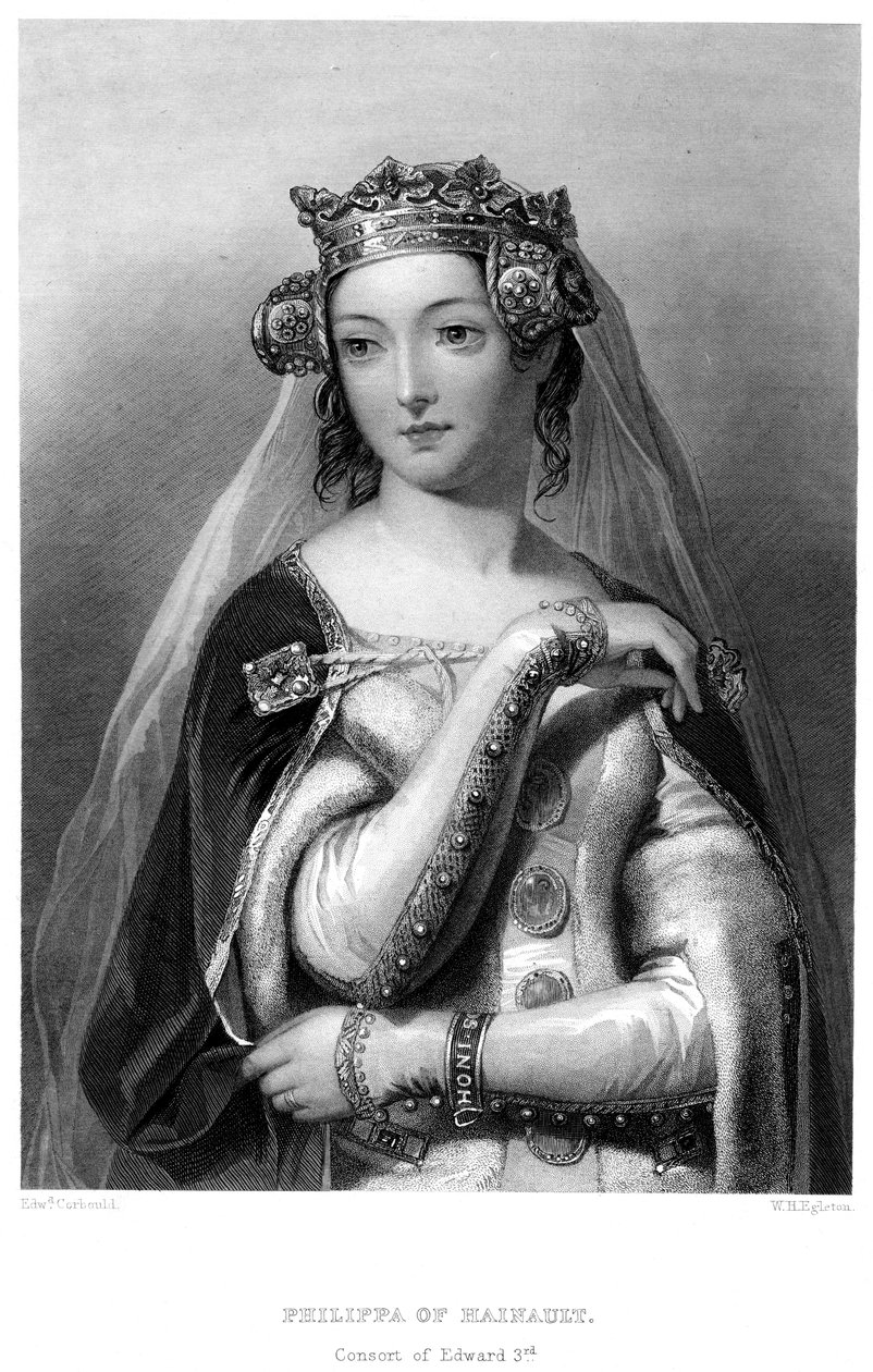 Philippa af Hainault, dronning af Edward III af W. H. Egleton