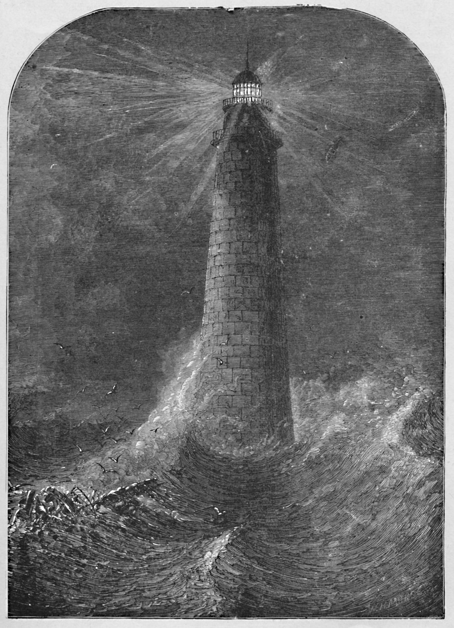 Minots Ledge Light-House, Massachusetts, 1877, 1883 af W. H. Morse