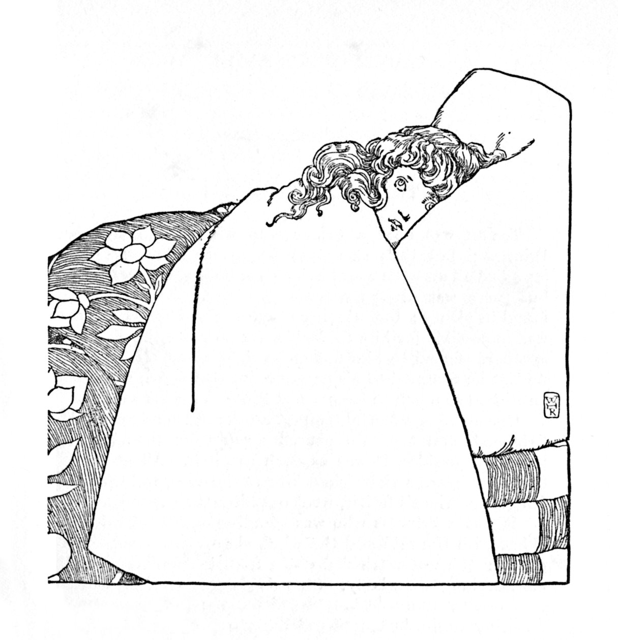 Jeg har næsten ikke lukket mine øjne hele natten igennem, c1930 af William Heath Robinson