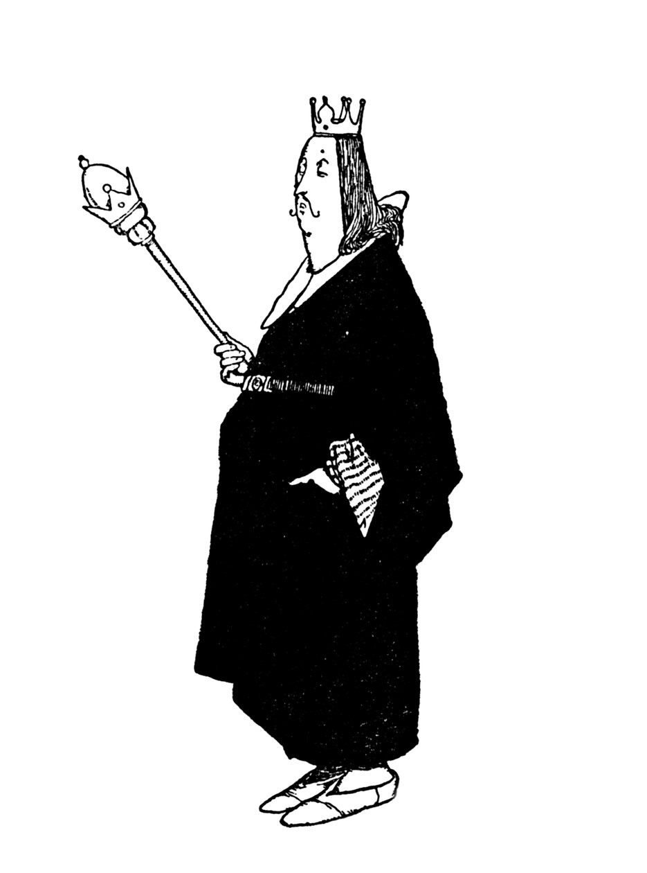 I Say Nothing for the Present, bemærkede kongen, c1930 af William Heath Robinson