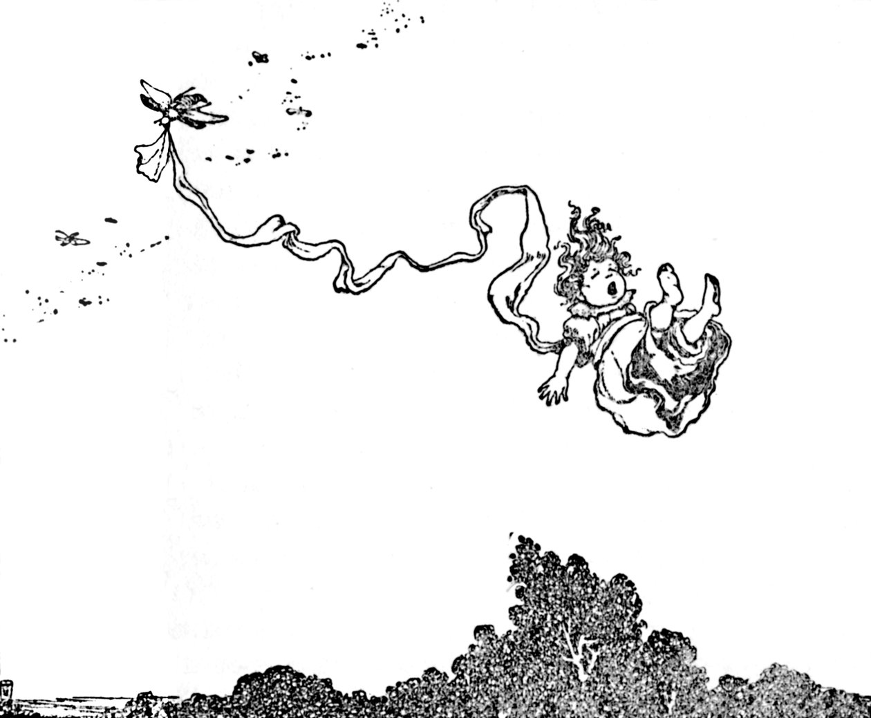Åh, skrækslagen var fattig Tommelise!, c1930 af William Heath Robinson