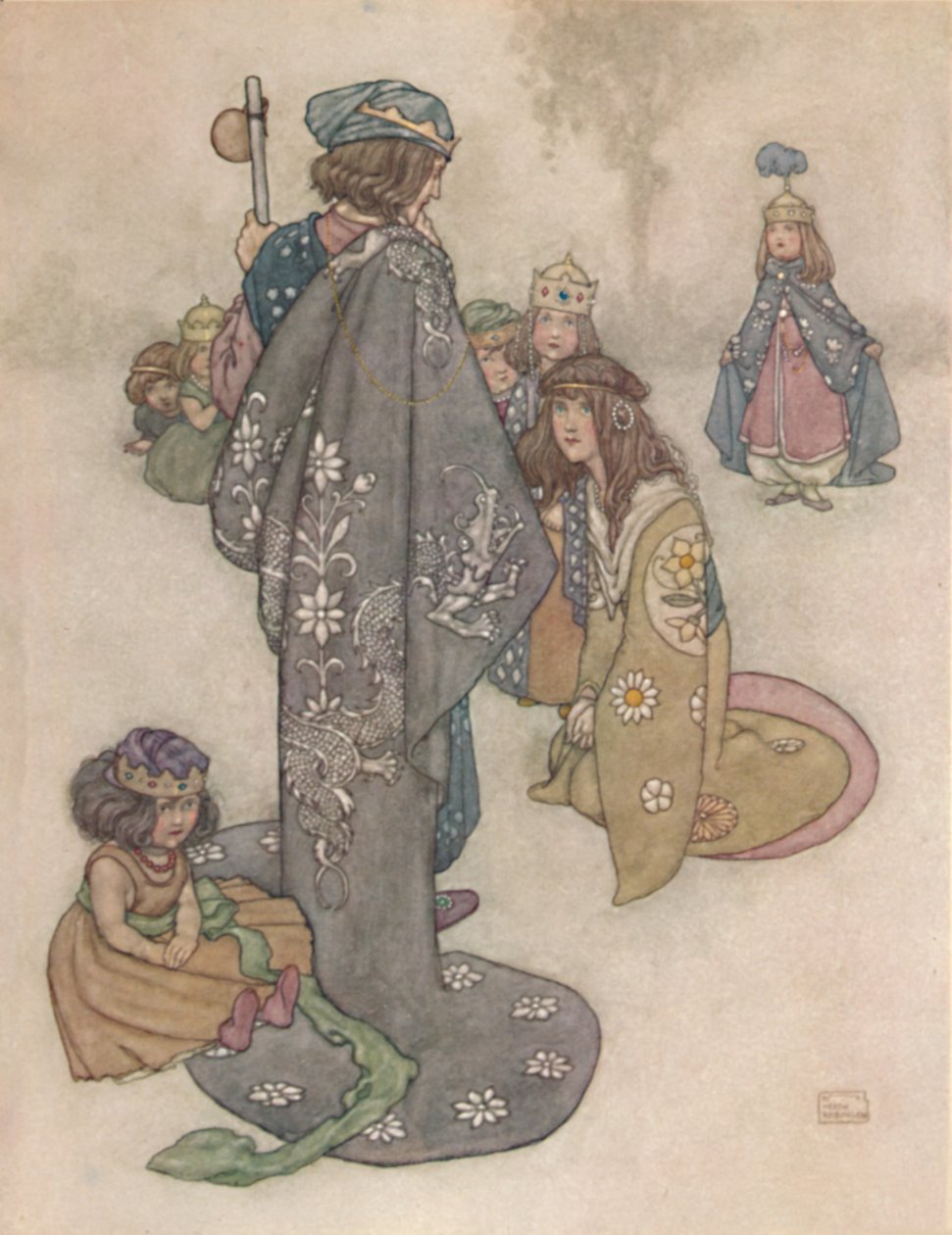 Prinsesser han fandt i masser, men uanset om de var rigtige prinsesser, var det umuligt for ham at D af William Heath Robinson