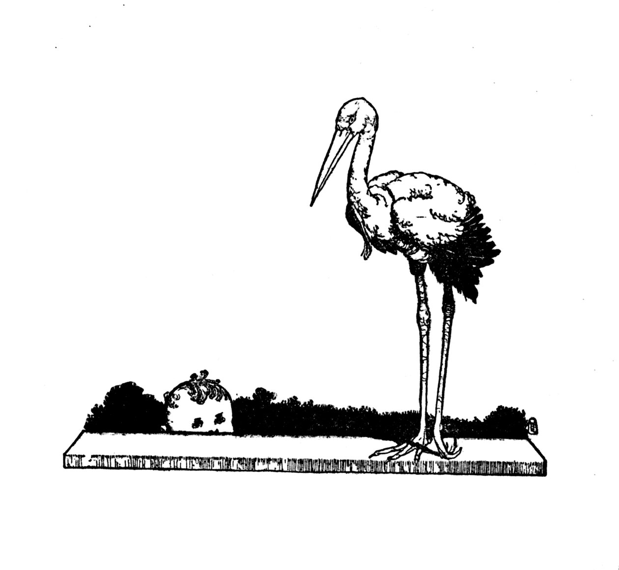 Stork! Stork! Langbenet stork!, c1930 af William Heath Robinson