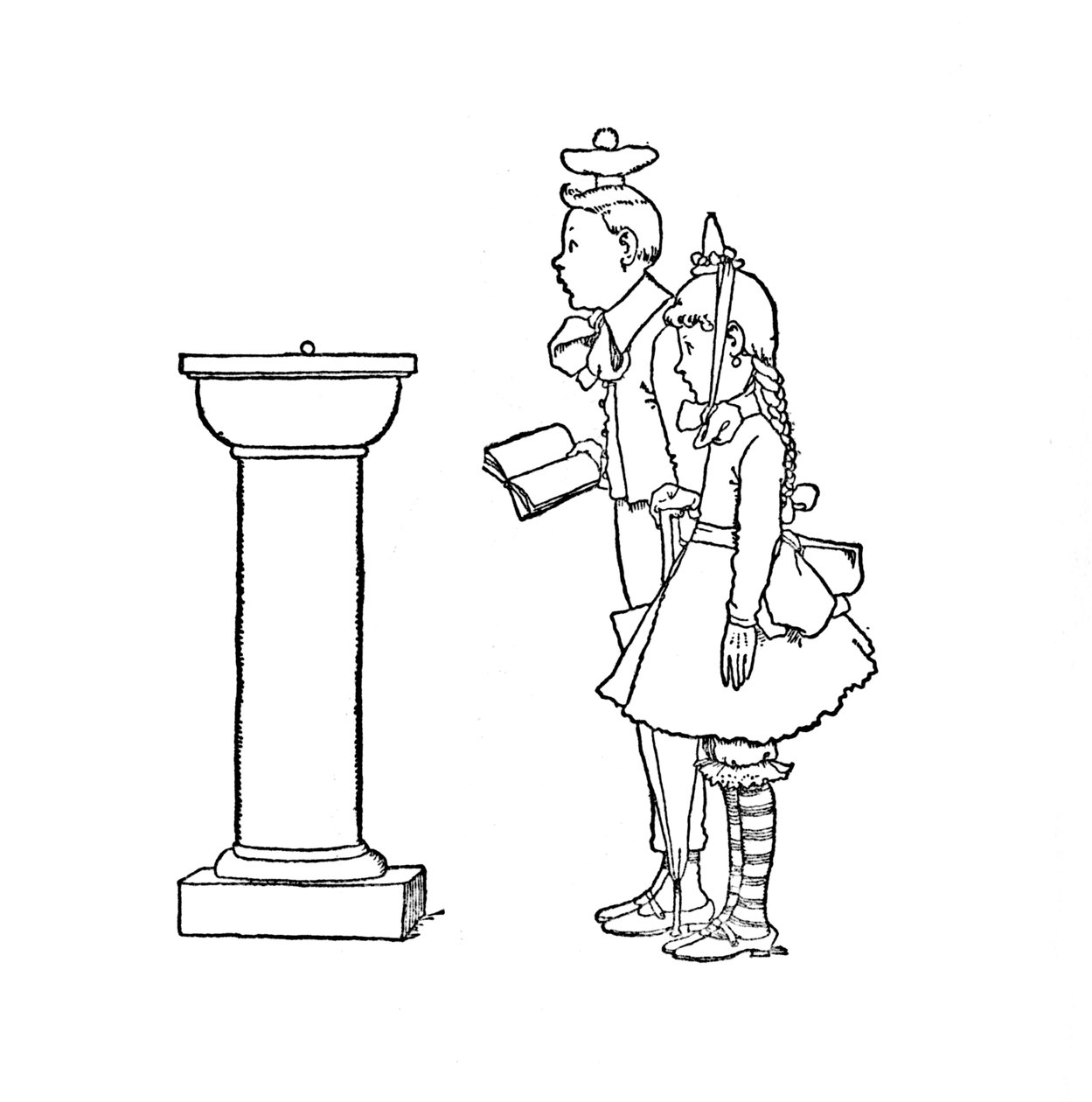 Ærterne blev præsenteret i kuriositeternes kabinet, c1930 af William Heath Robinson