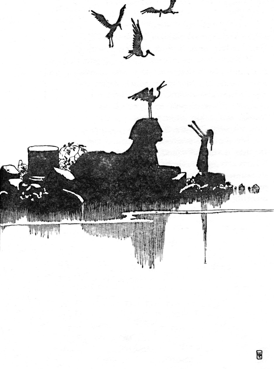 Så så hun storkene, c1930 af William Heath Robinson