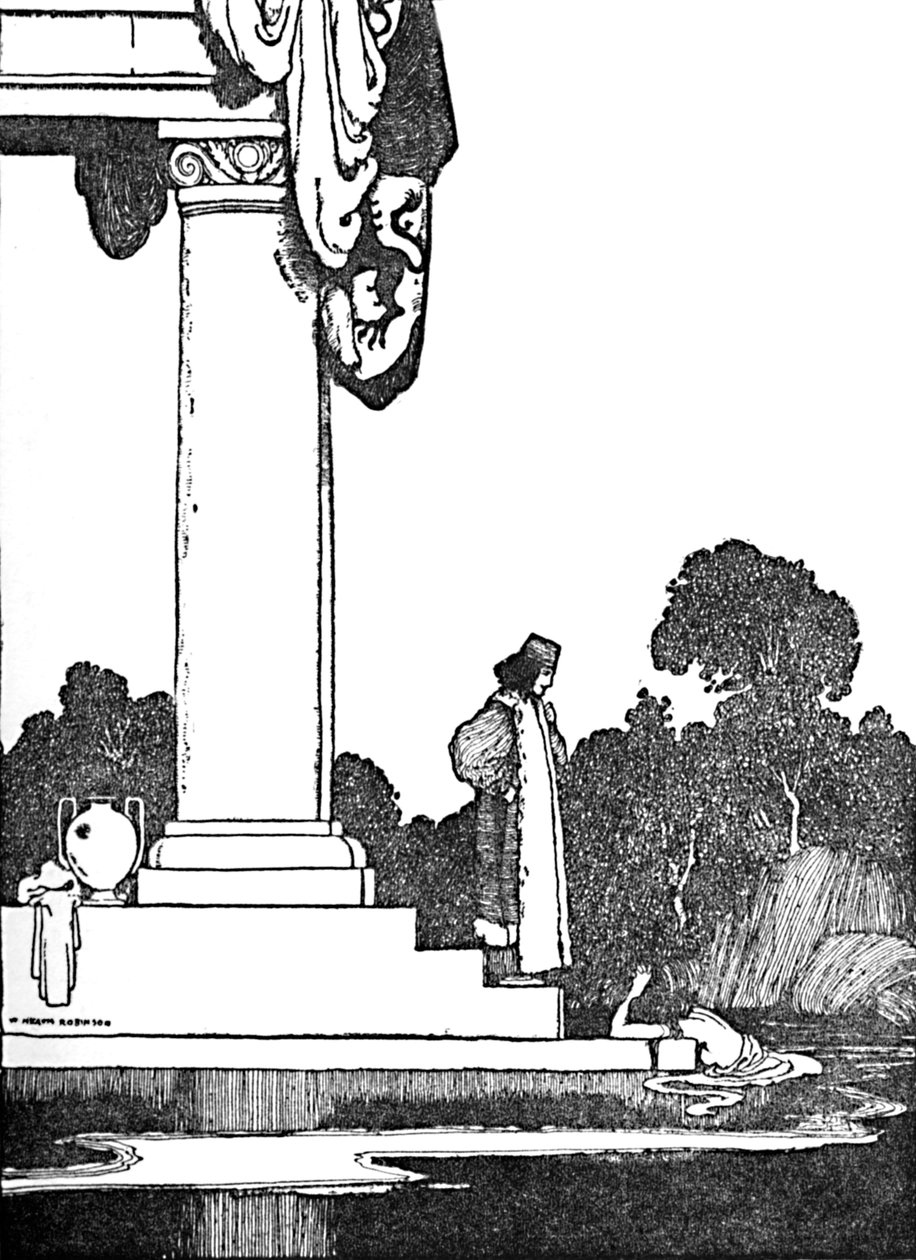 Da solen stod op, vågnede hun, c1930 af William Heath Robinson