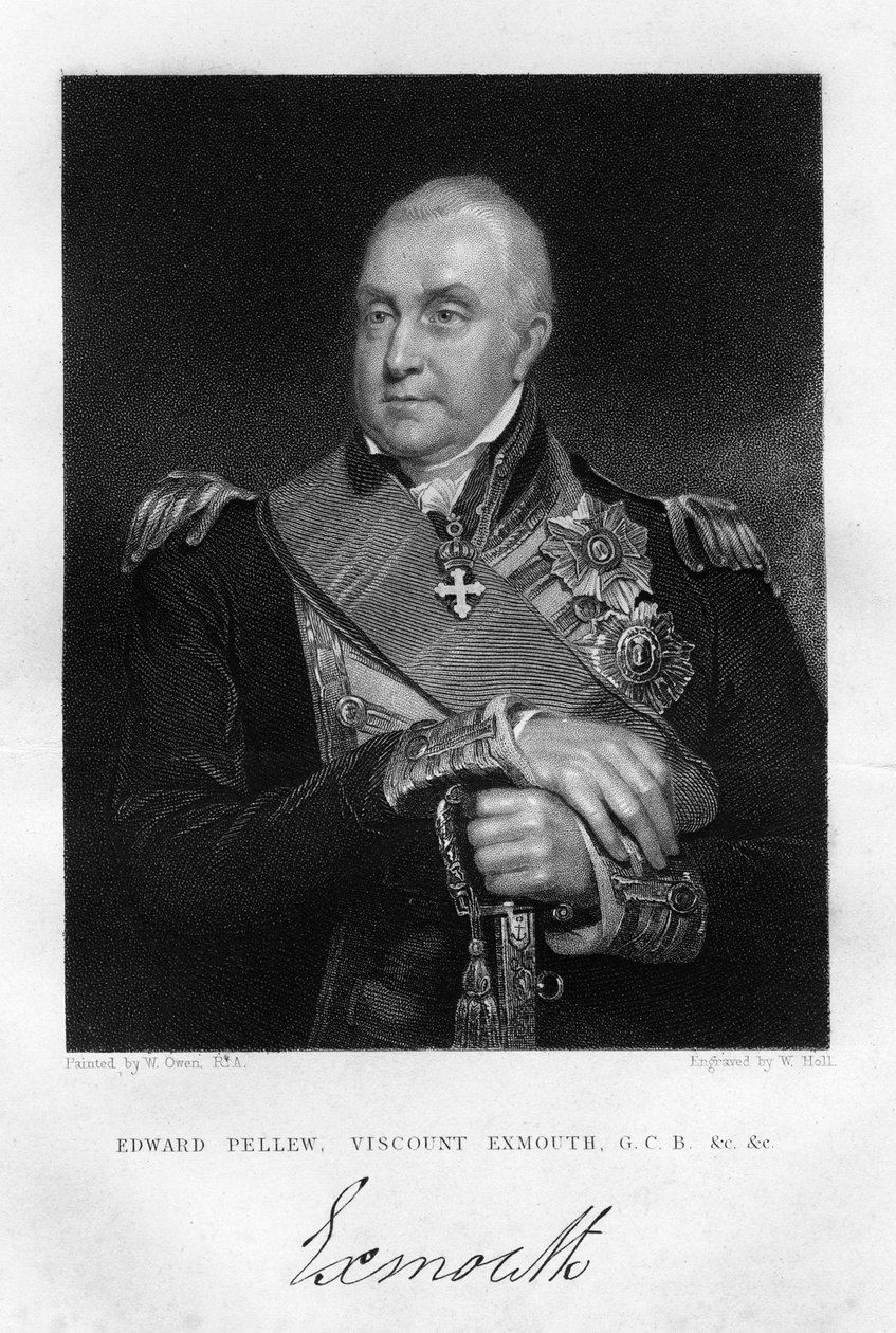 Admiral Edward Pellew 1757-1833, 1. Viscount Exmouth, 1837. af W. Holl