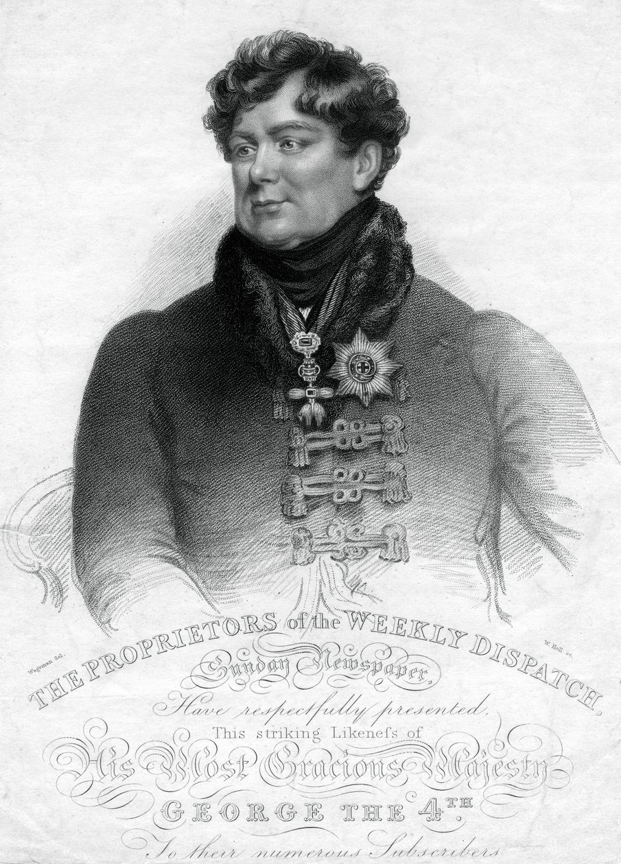 George IV, konge af Det Forenede Kongerige og Hannover, 1800-tallet. af W. Holl