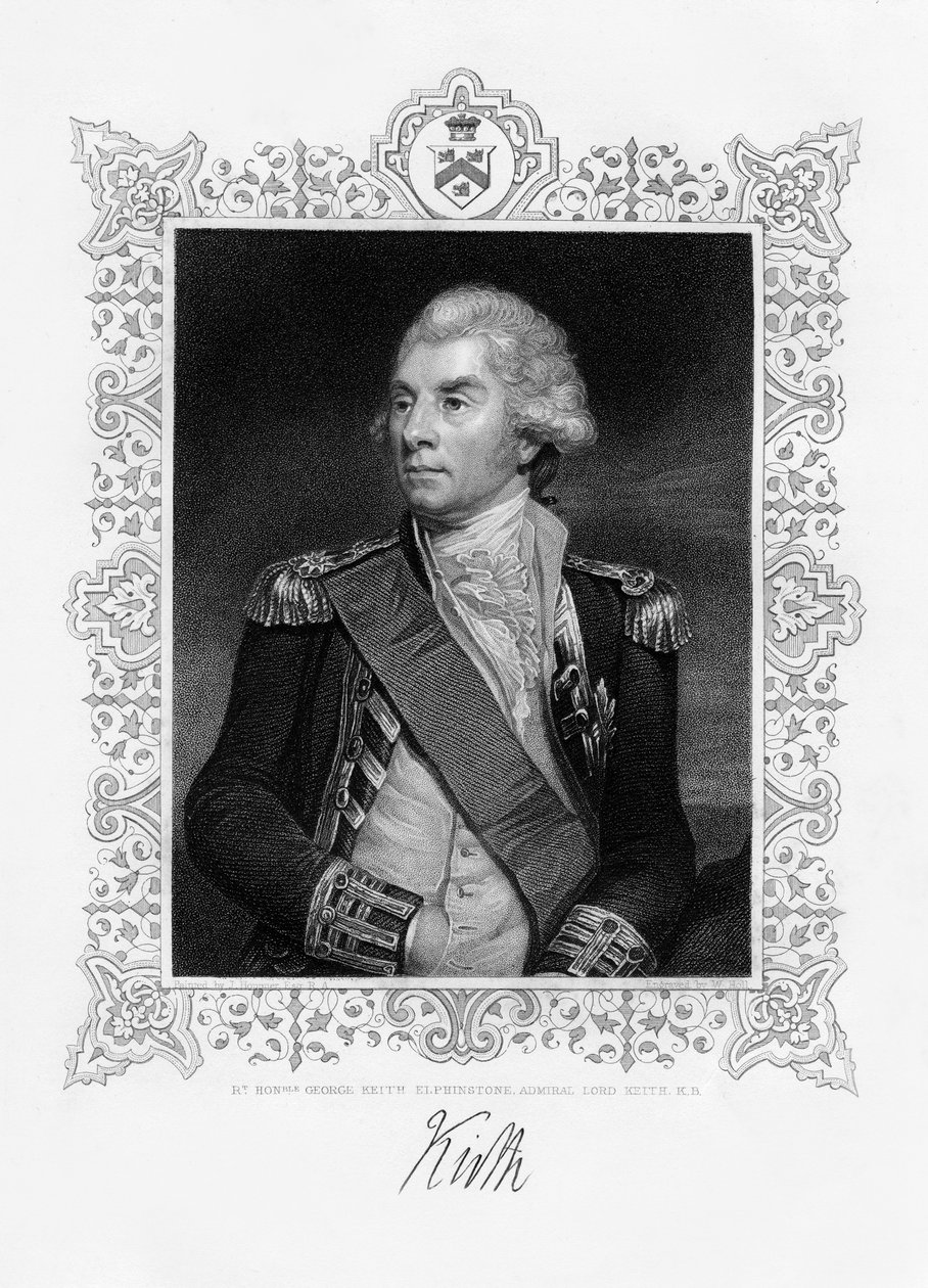 George Keith Elphinstone, 1. Viscount Keith, britisk admiral, 1800-tallet. af W. Holl