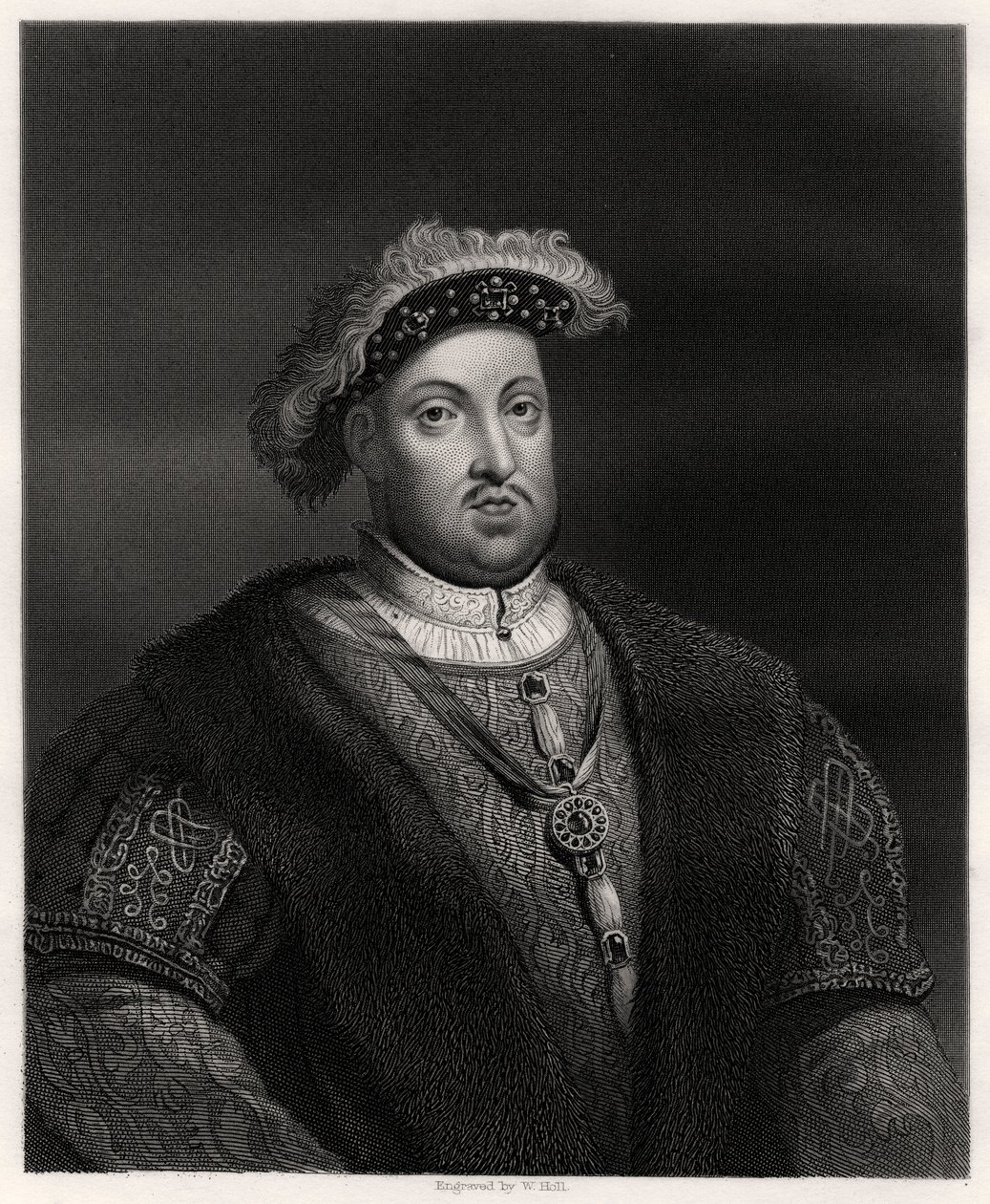 Henrik VIII, konge af England og Irland, 1800-tallet af W. Holl