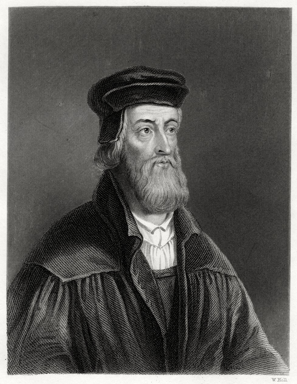 John Wycliffe, engelsk teolog, 1800-tallet af W. Holl