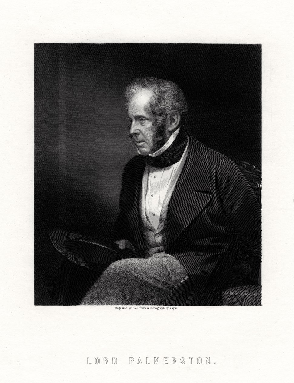 Lord Palmerston, britisk premierminister, 1800-tallet. af W. Holl