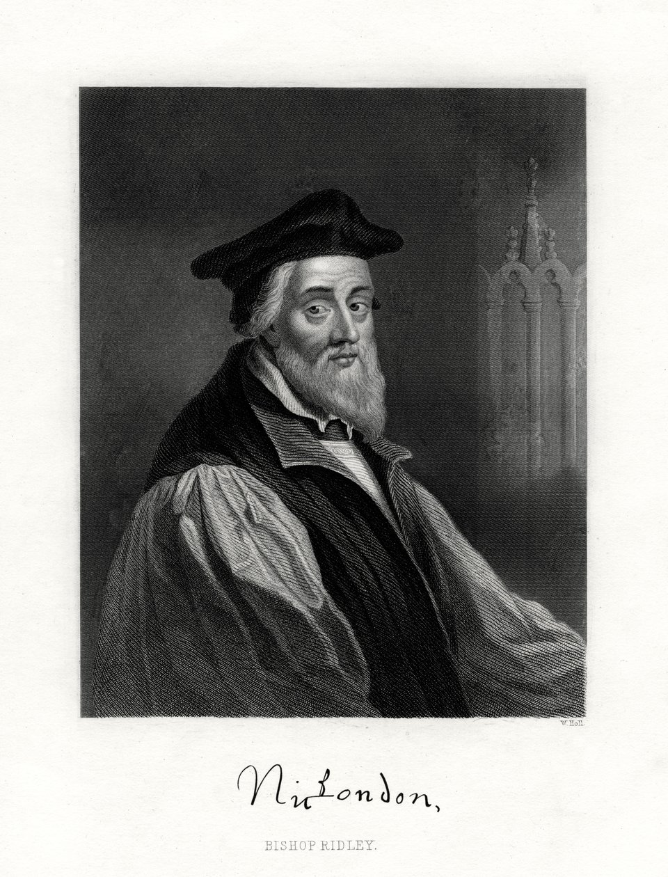 Nicholas Ridley, død 16. oktober 1555, engelsk præst, 1800-tallet af W. Holl