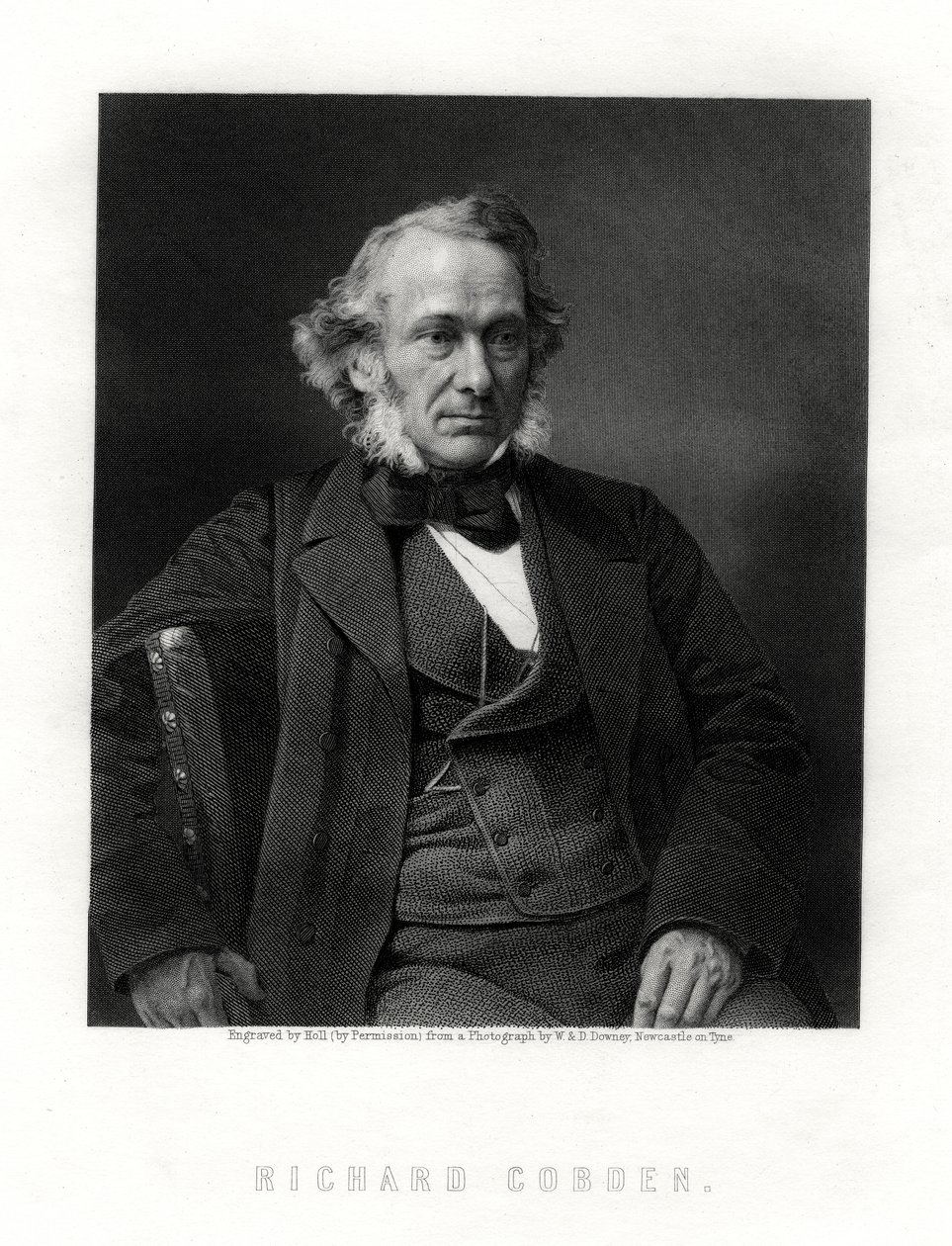 Richard Cobden, britisk fabrikant, radikal og liberal statsmand, 1800-tallet. af W. Holl