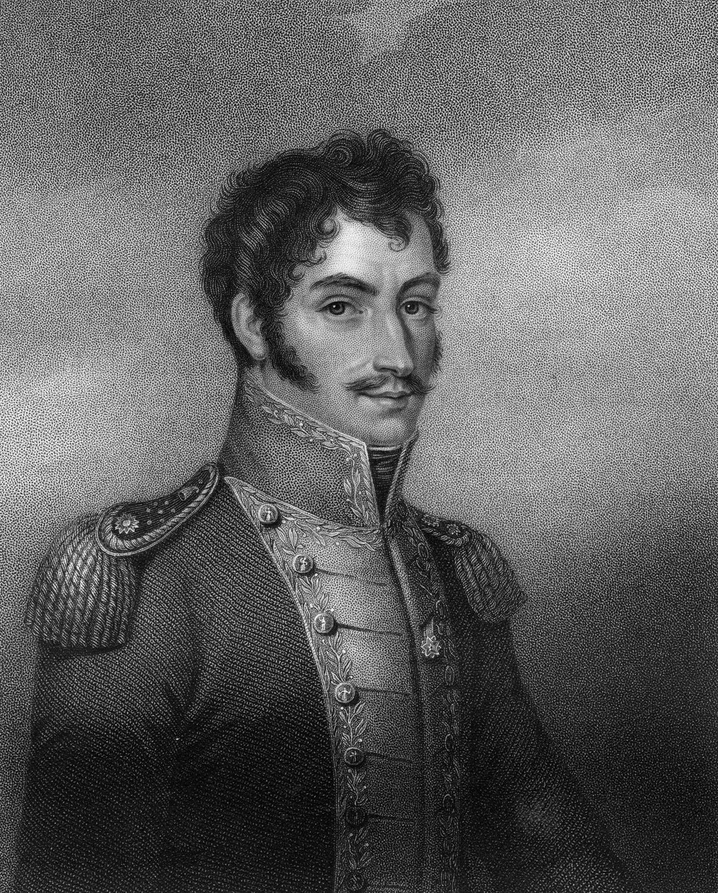 Simon Bolivar, sydamerikansk revolutionær fra det 19. århundrede, 1836. af W. Holl