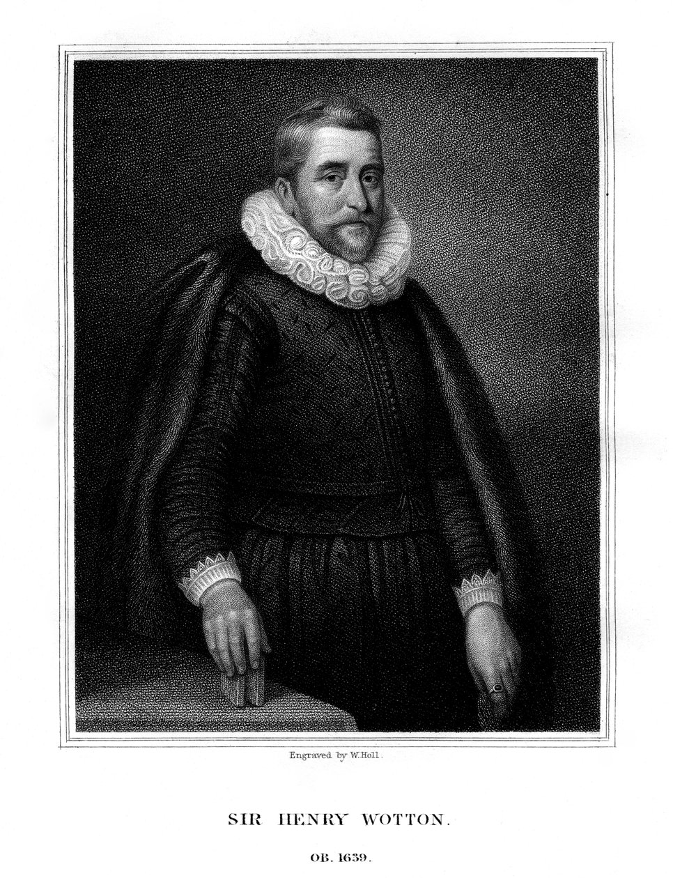 Sir Henry Wotton, engelsk forfatter og diplomat, 1824. af W. Holl
