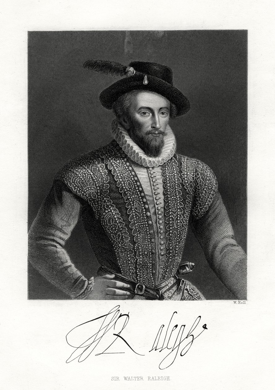 Sir Walter Raleigh, 1800-tallet af W. Holl