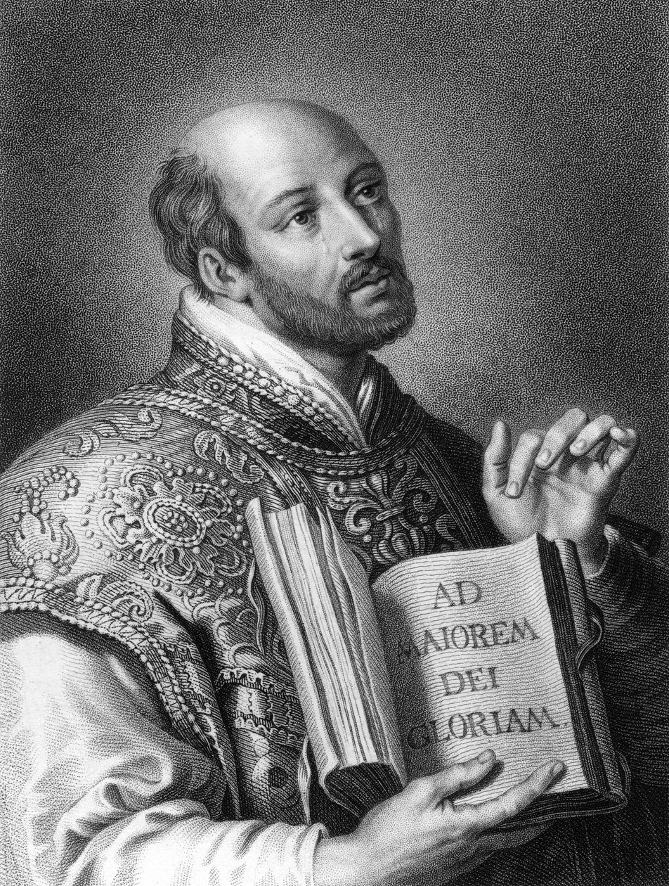 Skt. Ignatius af Loyola, spansk soldat fra det 16. århundrede og grundlægger af jesuitterne, 1836. af W. Holl