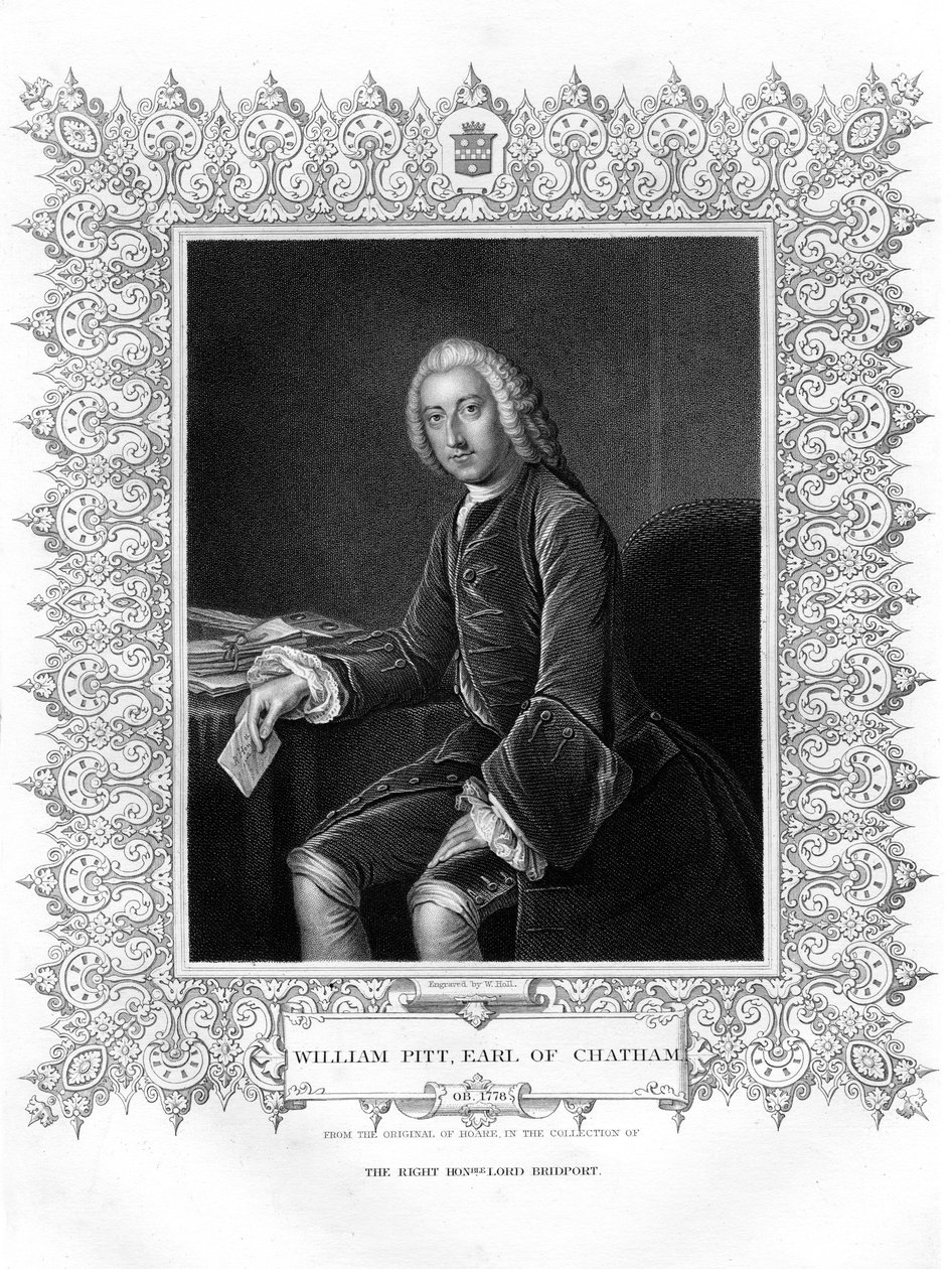 William Pitt, 1. jarl af Chatham, britisk whig-statsmand, 1800-tallet. af W. Holl