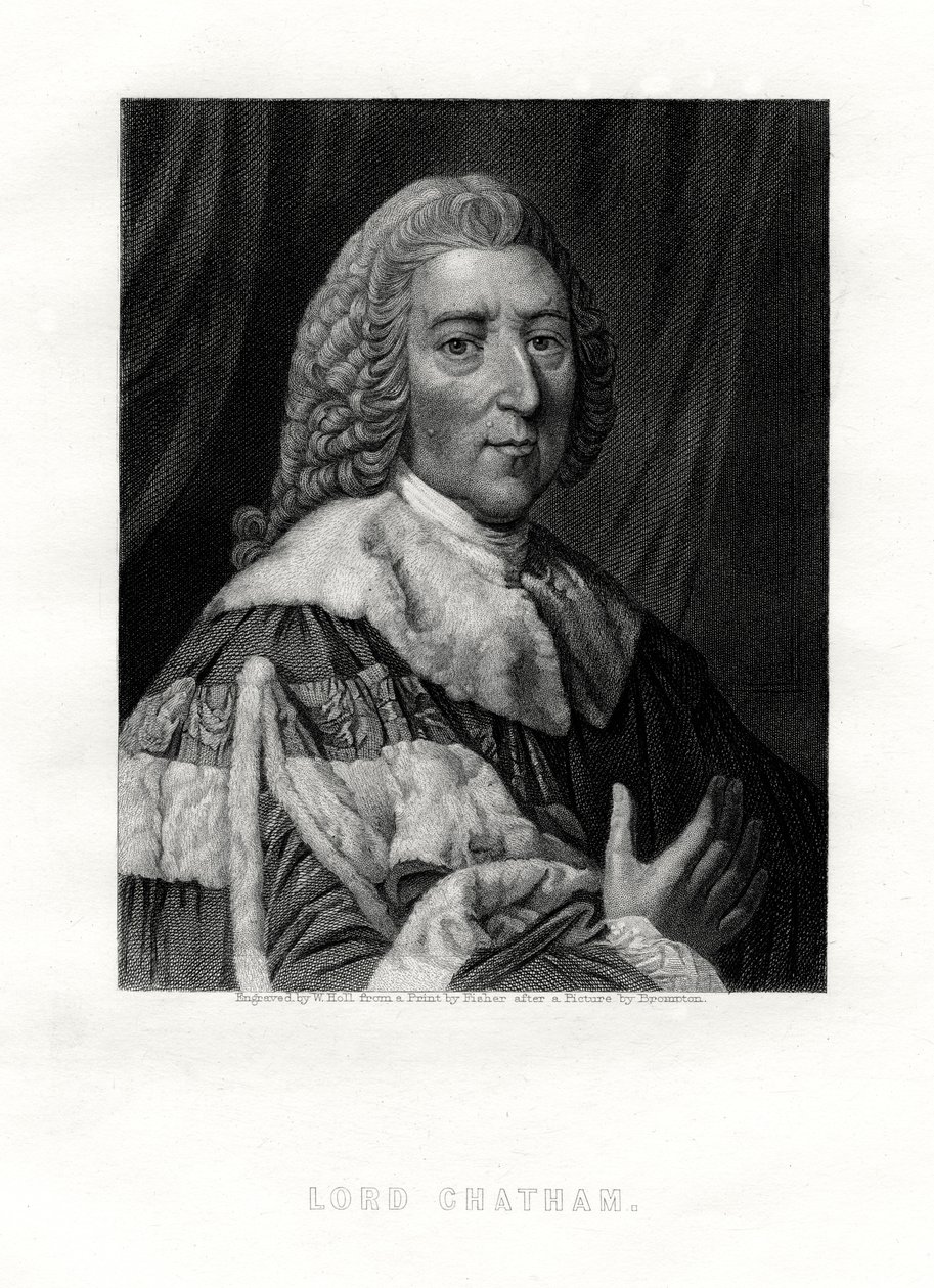 William Pitt, 1. jarl af Chatham, britisk whig-statsmand, 1800-tallet. af W. Holl