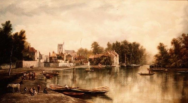 Udsigt over Twickenham, den ene af et par af W. Howard
