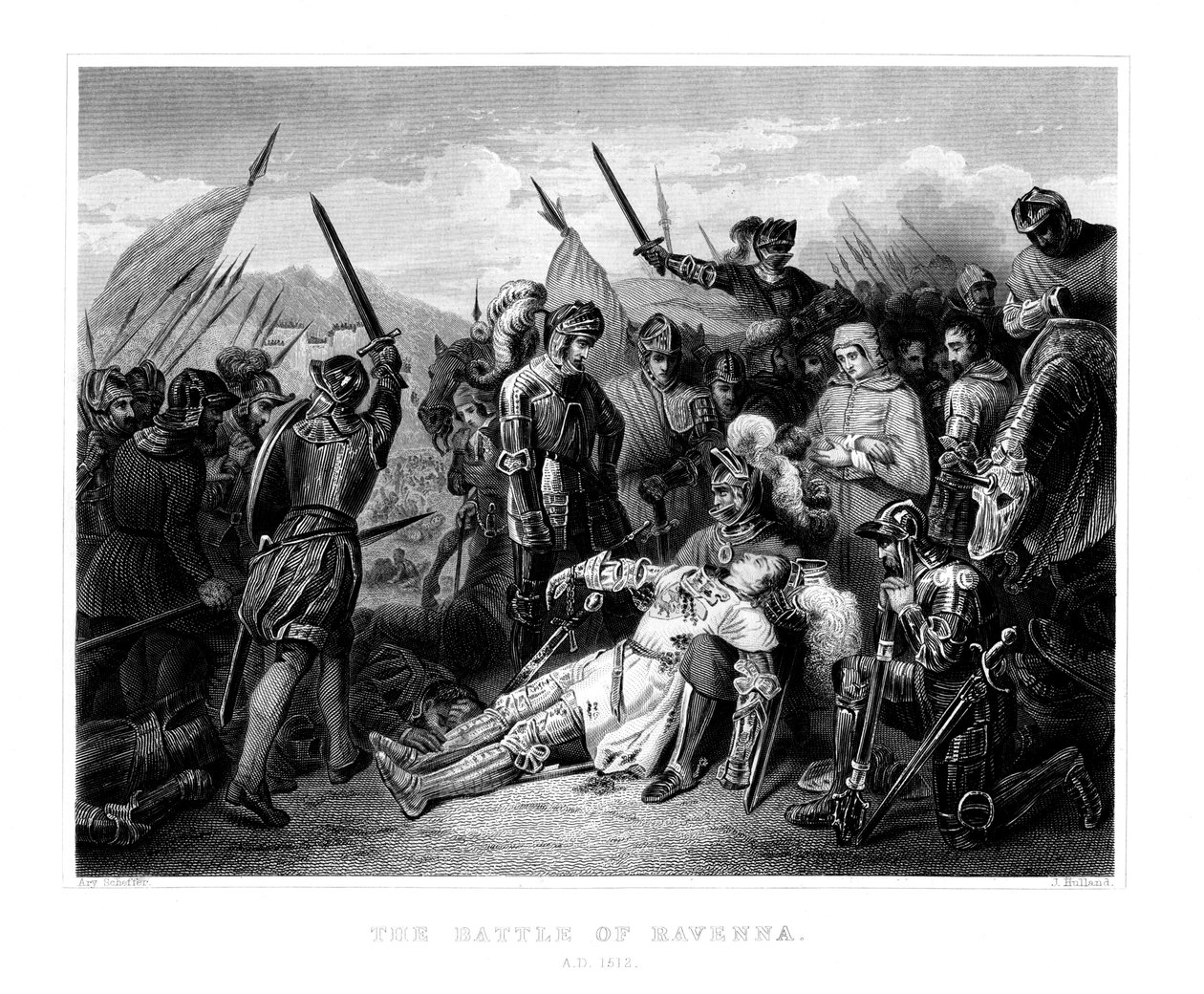 Slaget ved Ravenna, 11. april 1512, 1875 af W. Hulland