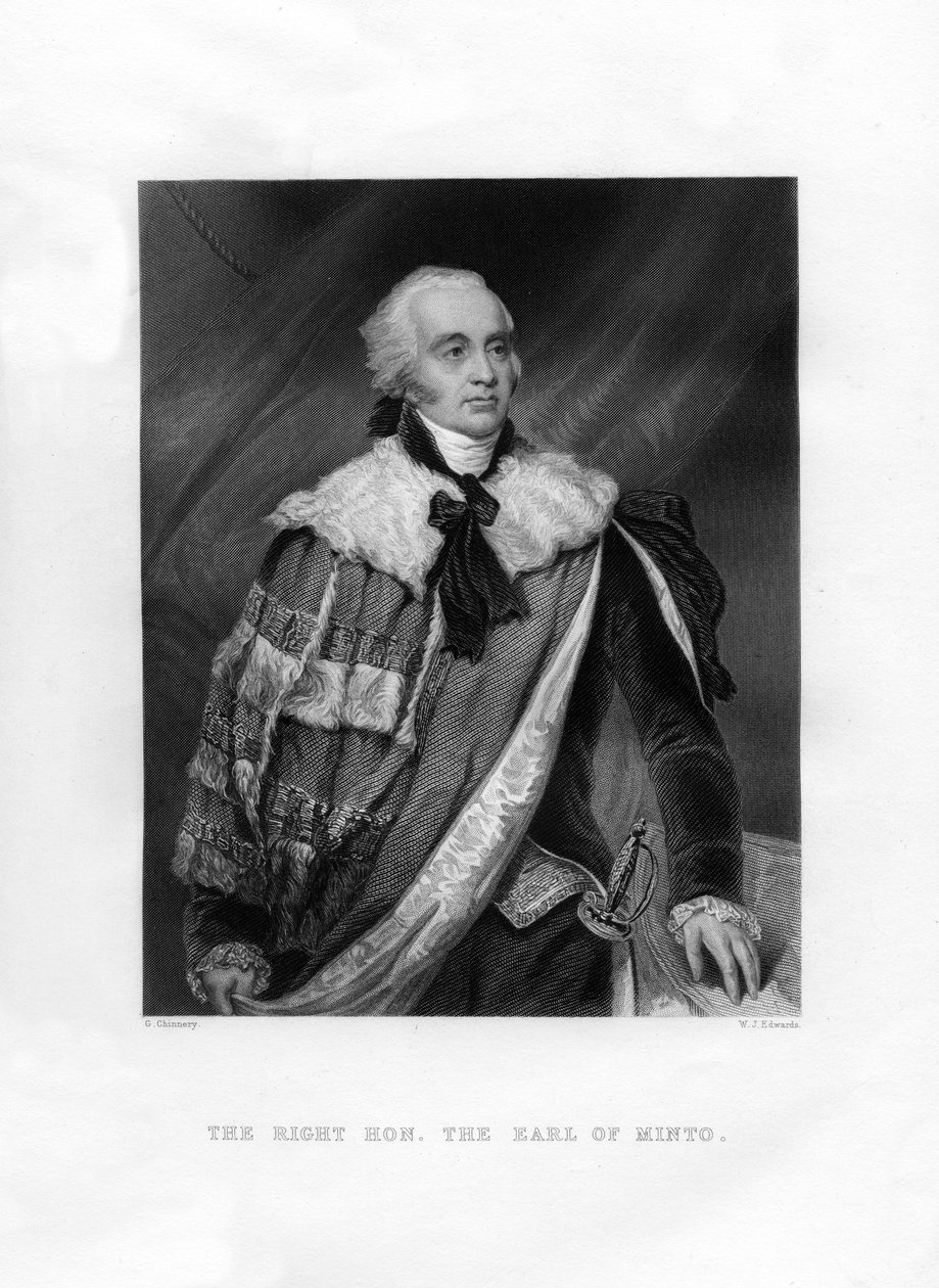 Gilbert Elliot Murray-Kynynmound, 1. jarl af Minto, 1800-tallet. af W. J. Edwards