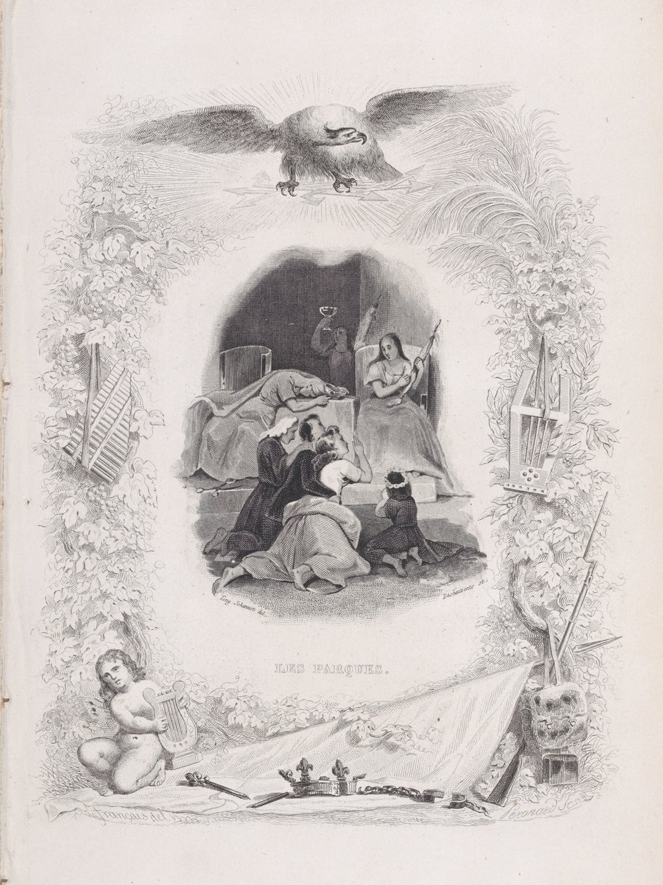 Skæbnerne, fra Bérangers sange, 1829. Skabere: W. J. J. Déshauvents, Melchior Péronard. af W. J. J. Déshauvents, Melchior Péronard
