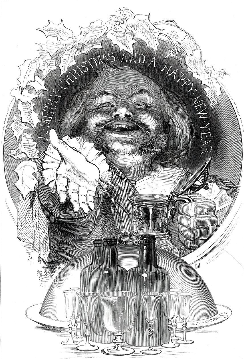 Glædelig jul og godt nytår, 1845. af W. J. Linton